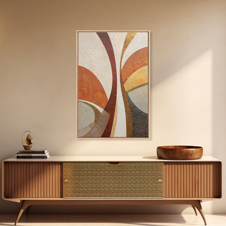Abstract Sunrise Geometry Framed Canvas Print, Above Bed Art, Apartment Decor, Bedroom Decor, Serenity, Photography Prints, ABA-2x3-28