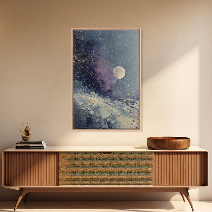 Subtle Celestial Scene Canvas Print, Above Bed Art, Wall Art Prints, Bedroom Decor, Fine Art, Serenity, Boho Wall Art, ABA-2x3-45