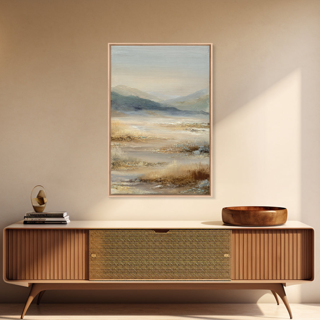 Panoramic Misty Mountain Landscape Canvas Print, Above Bed Art, Apartment Decor, Bedroom Decor, Serenity, Photography Prints, ABA-2x3-81