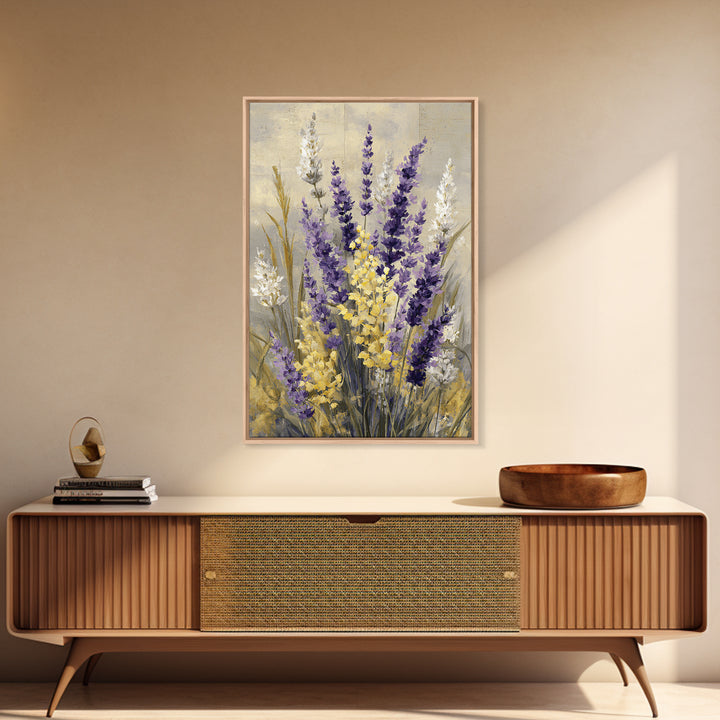Oversized Lavender Field Canvas Print, Above Bed Art, Digital Print, Bedroom Decor, Fine Art, Serenity, Living Room Wall Art, ABA-2x3-99