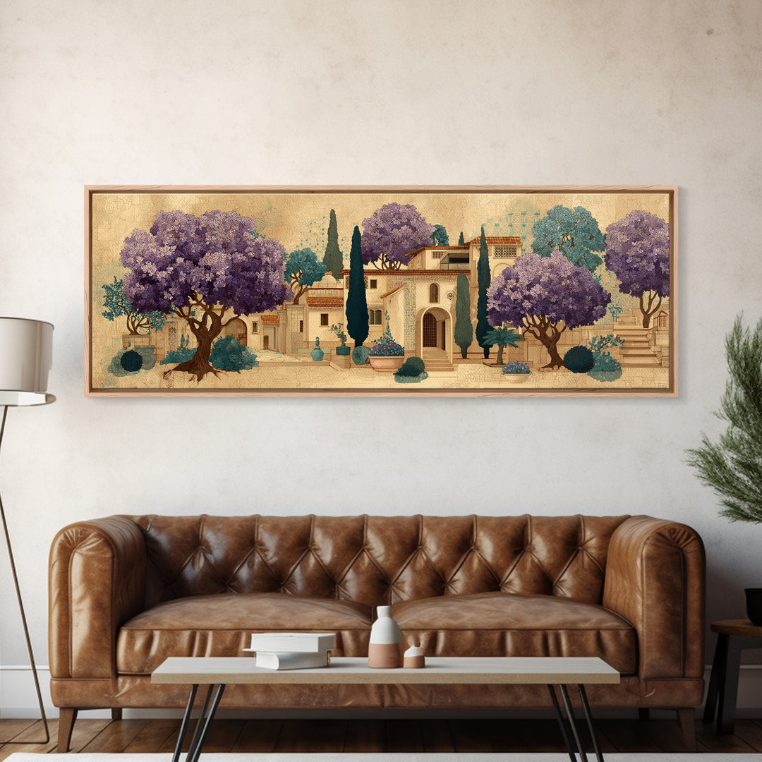 Oversized Lavender Field Canvas Print, Above Bed Art, Art Print, Bedroom Decor, Fine Art, Serenity, Dorm Decor, Large Wall Art, ABA-3x1-35