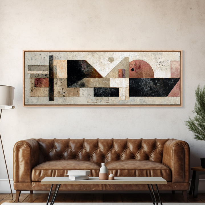 Abstract Sunrise Geometry Canvas Print, Above Bed Art, Above Bed Decor, Bedroom Decor, Fine Art, Serenity, Minimalist Decor, ABA-3x1-36