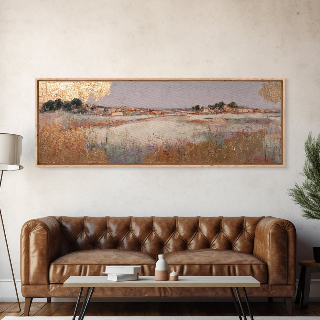 Oversized Lavender Field Framed Canvas Print, Above Bed Art, Wall Art, Bedroom Decor, Fine Art, Serenity, Digital Print, ABA-3x1-59