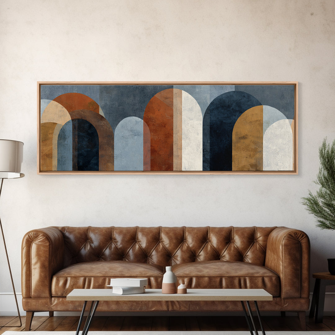 Neutral Abstract Arches Canvas Print, Above Bed Art, Wall Art Prints, Bedroom Decor, Fine Art, Serenity, Boho Wall Art, ABA-3x1-92