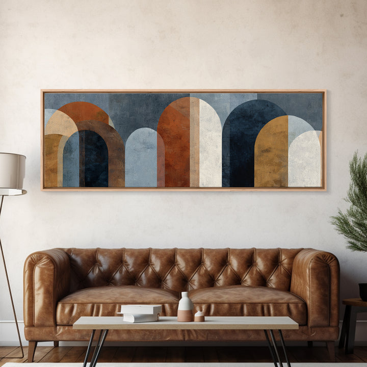 Neutral Abstract Arches Canvas Print, Above Bed Art, Wall Art Prints, Bedroom Decor, Fine Art, Serenity, Boho Wall Art, ABA-3x1-92