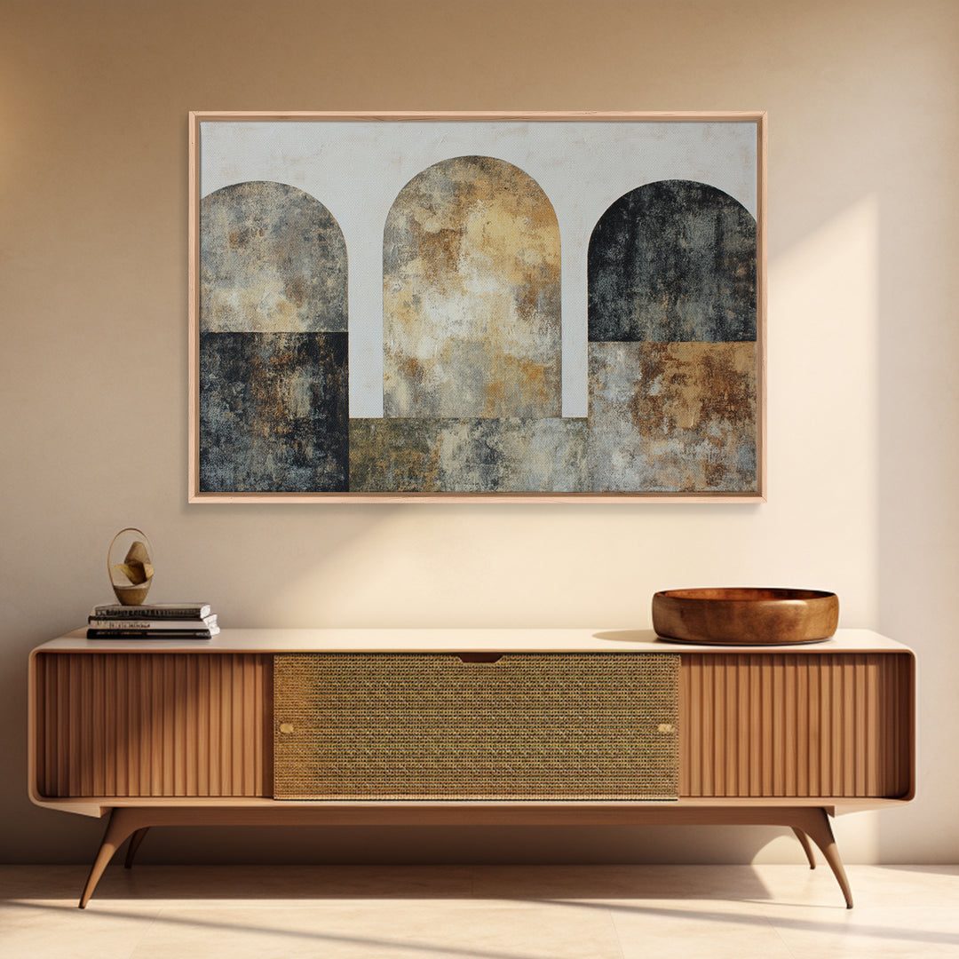 Neutral Abstract Arches Canvas Print, Above Bed Art, Bedroom Wall Decor, Bedroom Decor, Abstract Art, Serenity, ABA-3x2-56