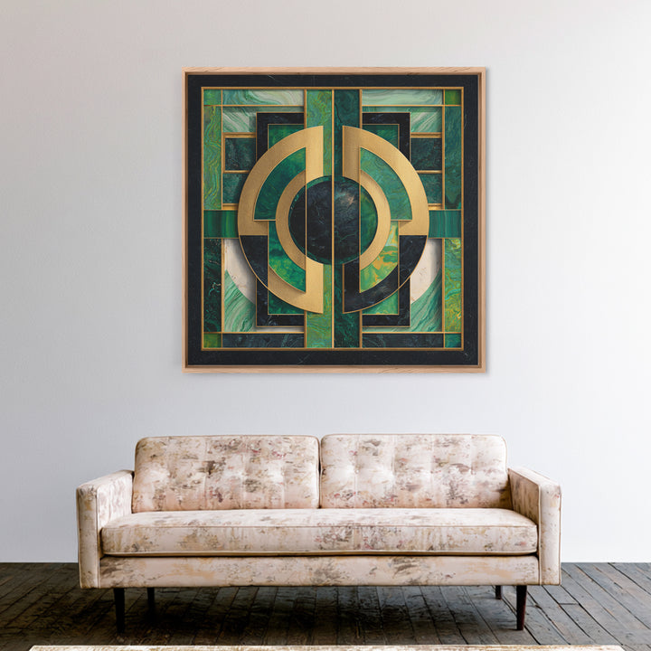 Deco Doorway Study Canvas Print, Art Deco Art, Art Deco, Living Room Decor, Oil Painting, Glamour, Art Deco Wallpaper, ADA-1x1-15
