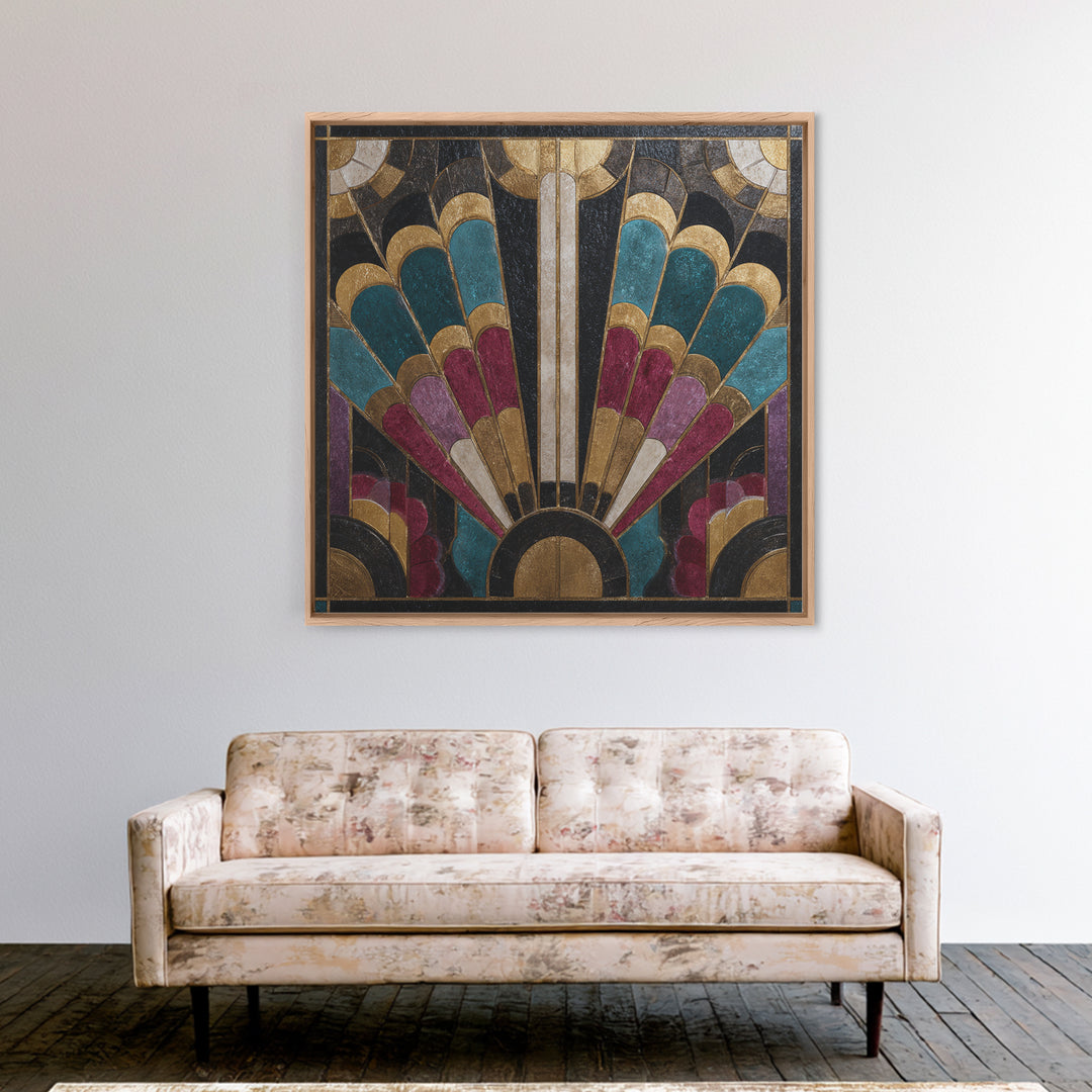 Jazz Trumpet Player Framed Canvas Print, Art Deco Art, Apartment Decor, Living Room Decor, Fine Art, Glamour, Gallery Decor, ADA-1x1-52