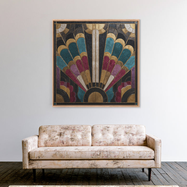 Jazz Trumpet Player Framed Canvas Print, Art Deco Art, Apartment Decor, Living Room Decor, Fine Art, Glamour, Gallery Decor, ADA-1x1-52