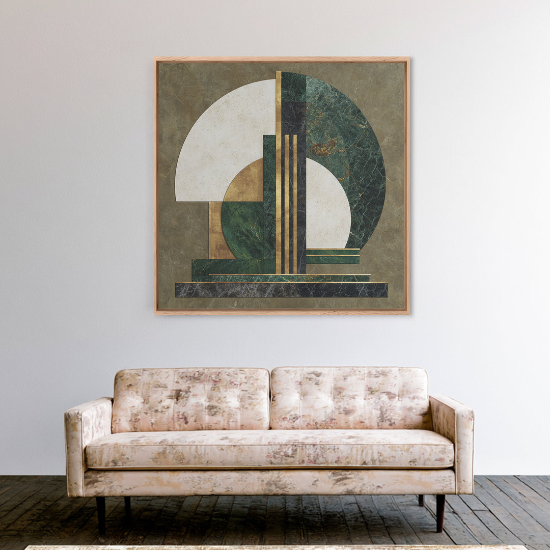 Deco Doorway Study Framed Canvas Print, Art Deco Art, Neutral Decor, Living Room Decor, Fine Art, Glamour, Home Decor, ADA-1x1-63