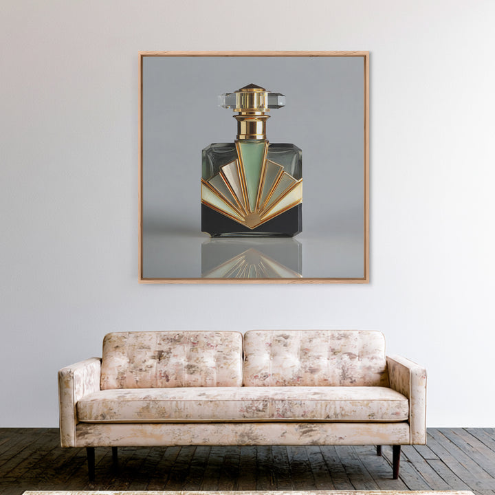 Ornate Perfume Bottle Canvas Print, Art Deco Art, Boho Decor, Living Room Decor, Fine Art, Glamour, Art Prints, Digital Art, ADA-1x1-82