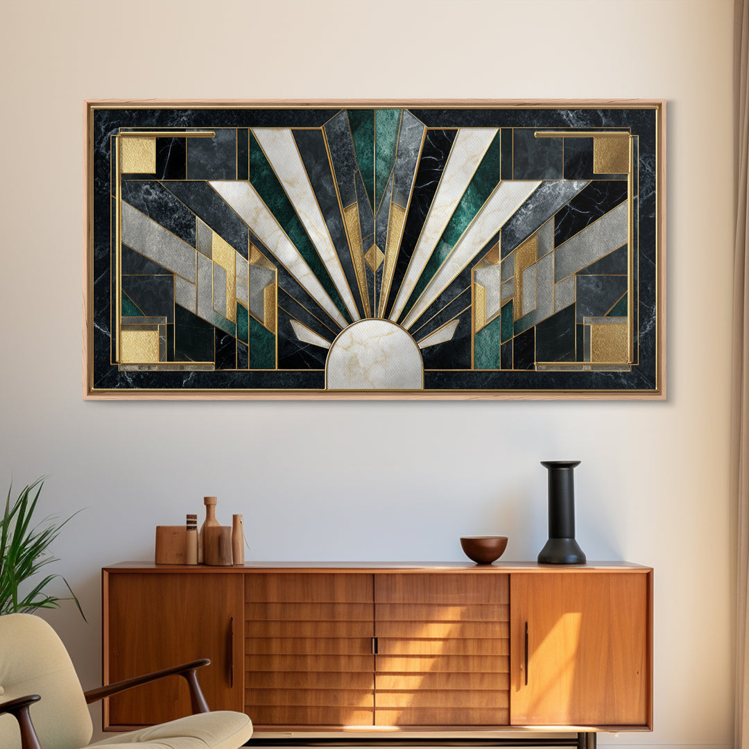 Luxury Cocktail Glass Framed Canvas Print, Art Deco Art, Printable Art, Living Room Decor, Abstract Art, Glamour, Neutral Decor, ADA-2x1-97