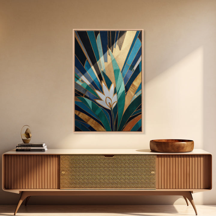Tropical Hotel Facade Canvas Print, Art Deco Art, Art Print, Living Room Decor, Oil Painting, Glamour, Printable Art, ADA-2x3-72