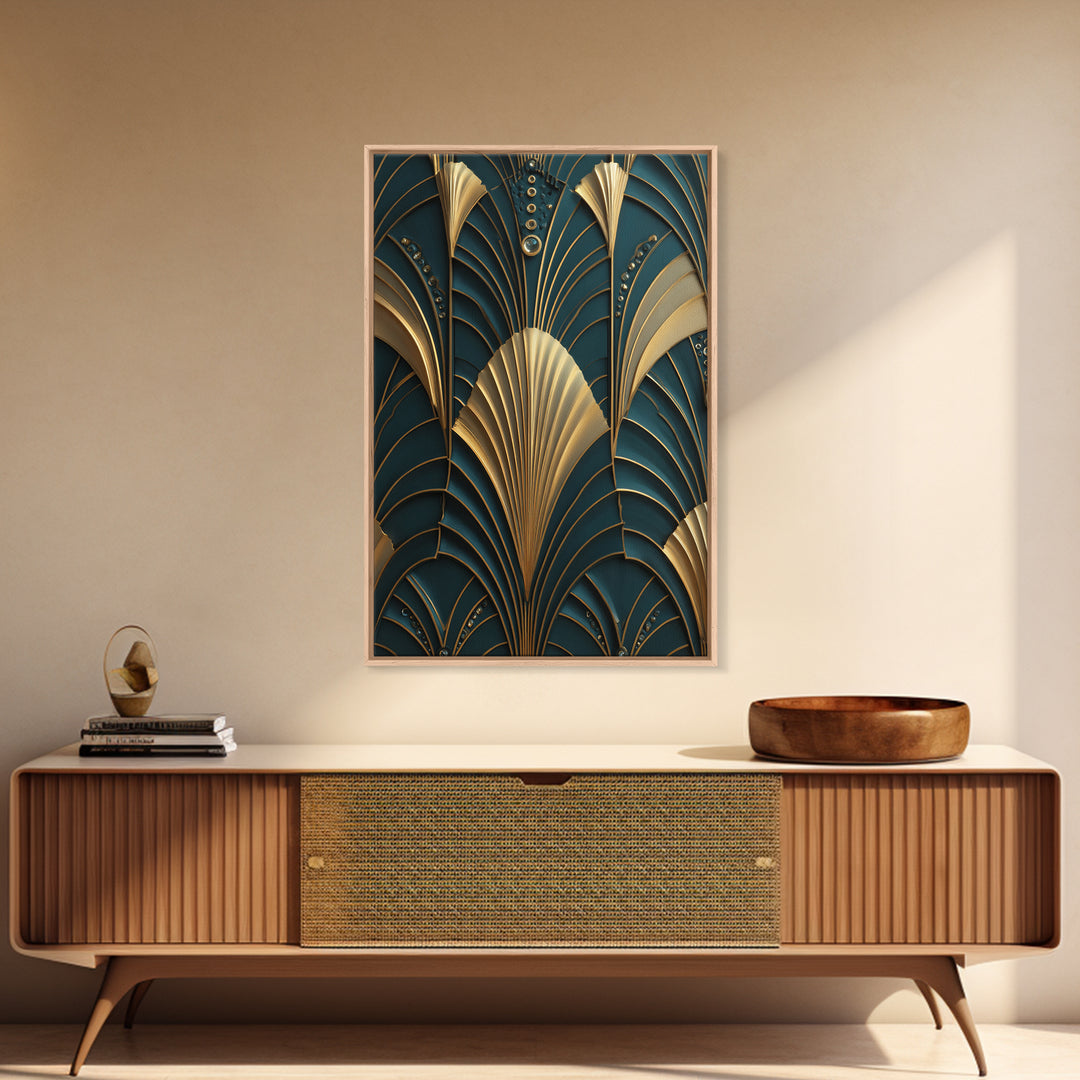 Tropical Hotel Facade Canvas Print, Art Deco Art, Apartment Decor, Living Room Decor, Fine Art, Glamour, Gallery Decor, ADA-2x3-96