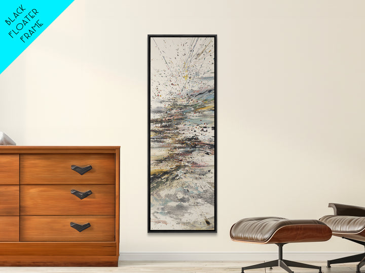 Explosive Coastal Sky Abstract Canvas Print, Modern Seascape Wall Decor, Dreamy Neutral Large Statement Art For Home Office Decor