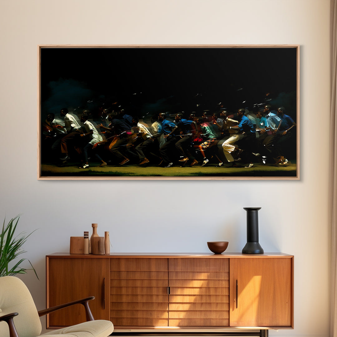 African Dance Celebration Wall Art, Joyful Night Gathering, Black Culture Art, Afrocentric Canvas Print, Home Decor Gift