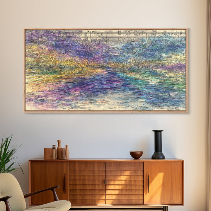 Pastel Abstract River Landscape Wall Art, Modern African Inspired Canvas Print, Dreamy Large Decor Art For Living Room Decor