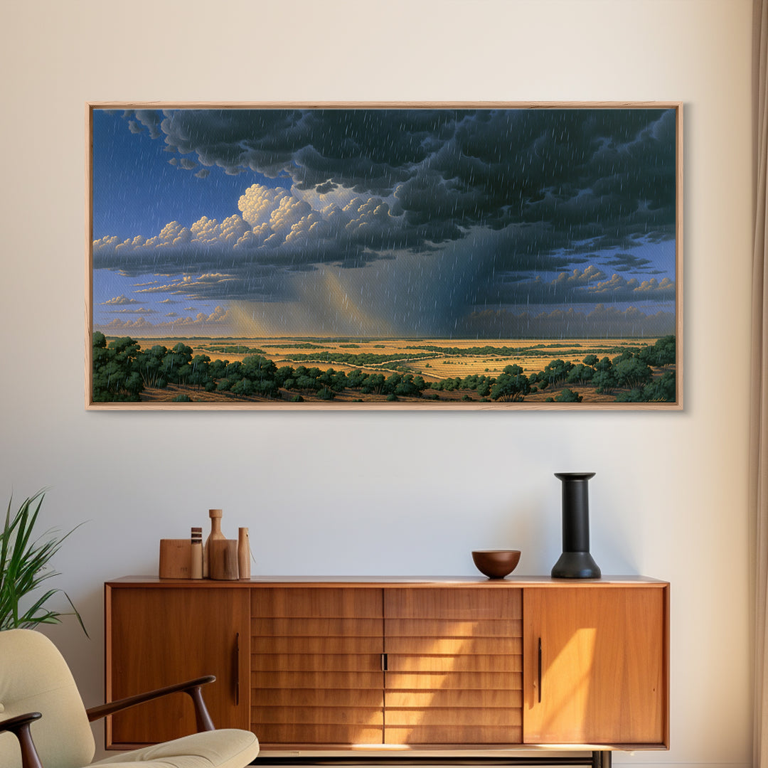 Moody Storm Clouds Above African Plains Wall Art, African Landscape, Safari Decor, Nature Scene Art, Unique Home Decor Gift
