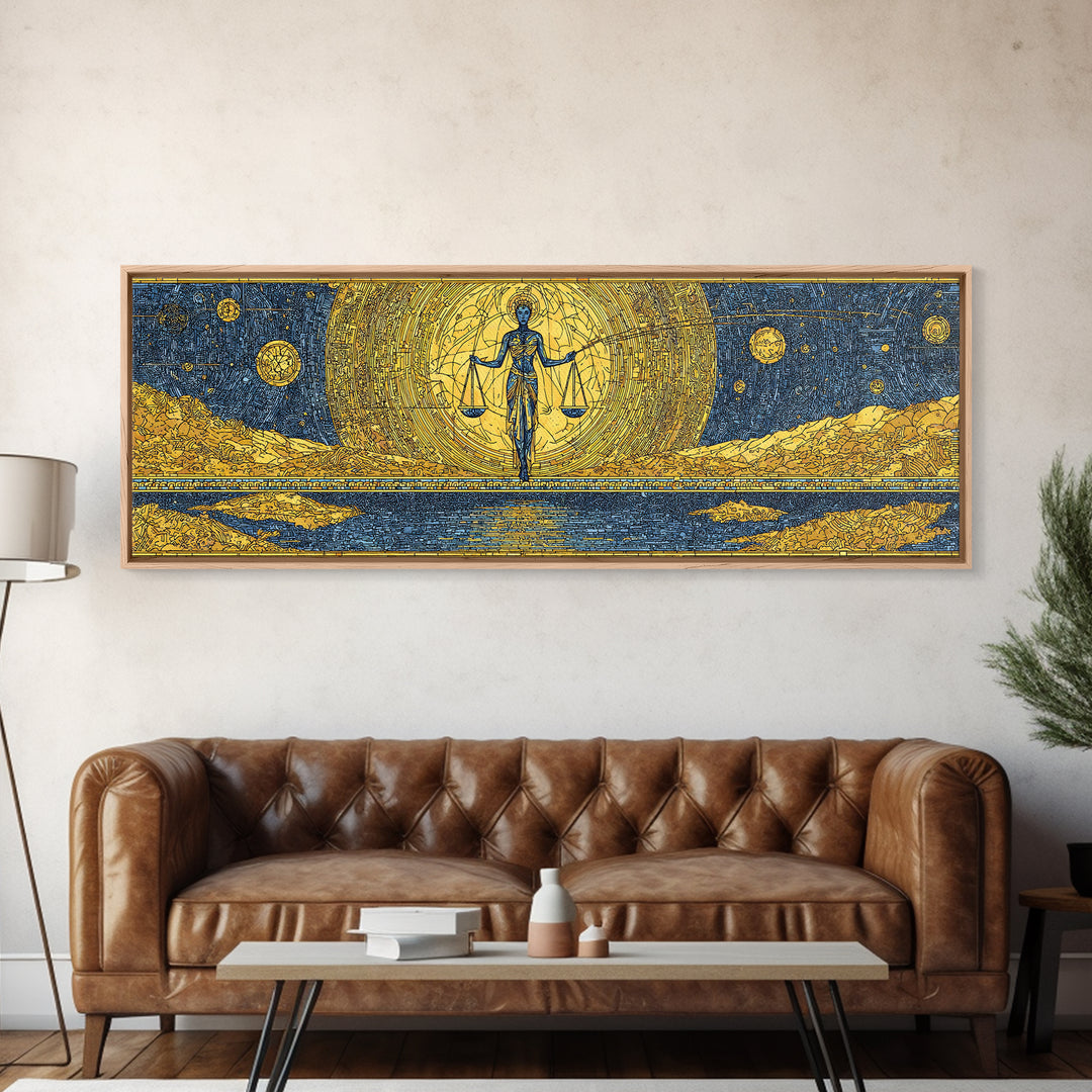 Golden Egyptian Goddess With Scales Wall Art, Ancient African Art, Black And Gold Desert Decor, Spiritual Cultural Wall Decor Gift
