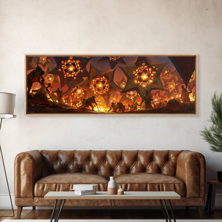 Mystic Jungle Stars Wall Art, African Inspired Safari Art, Dreamy Wall Art, Bohemian Decor Art, Nature Scene Art, Magical Decor
