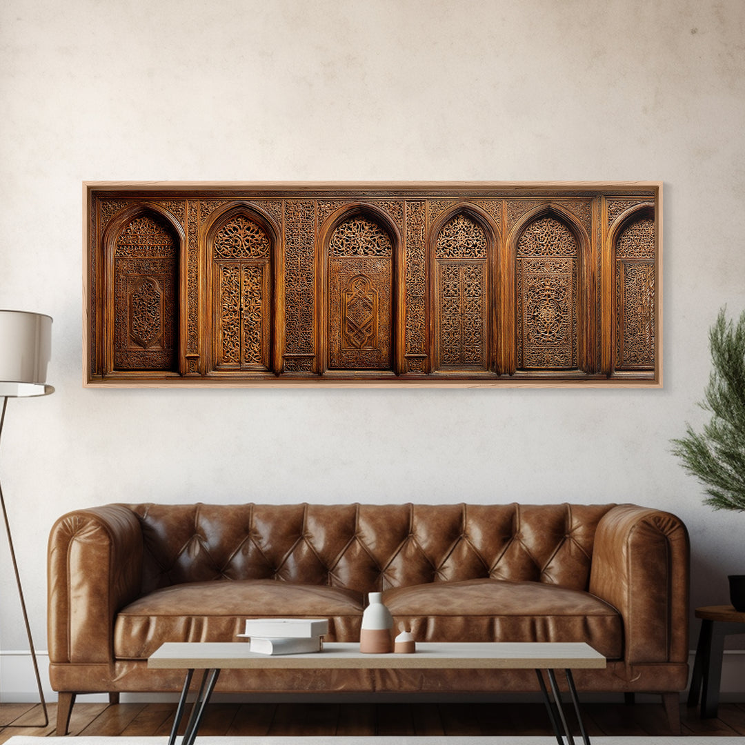 Ornate Golden Arched Door Wall Art, Moroccan Travel, African Decor, Cultural Wall Decor, Bohemian Decor, Elegant Home Gift