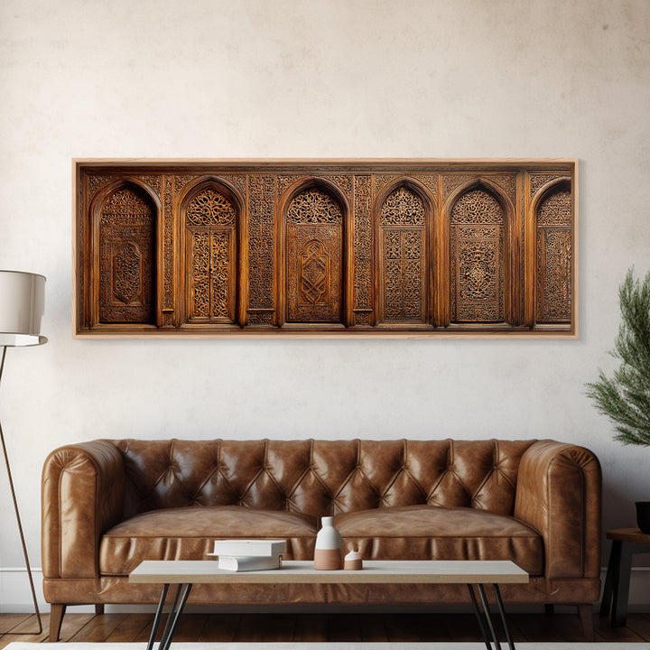 Ornate Golden Arched Door Wall Art, Moroccan Travel, African Decor, Cultural Wall Decor, Bohemian Decor, Elegant Home Gift