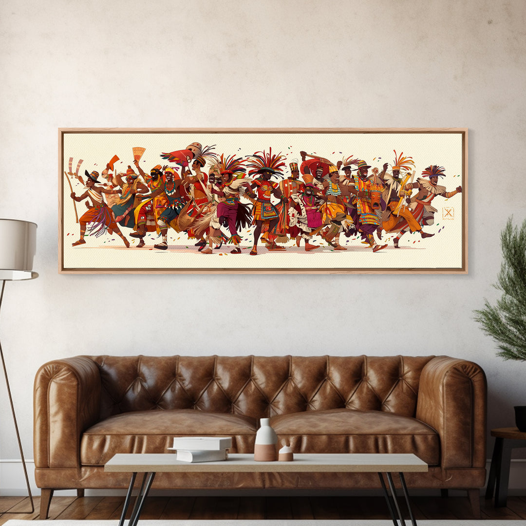 Colorful African Celebration Dancers In Traditional Dress Wall Art, African Women Art, Afrocentric Prints, Cultural Wall Decor