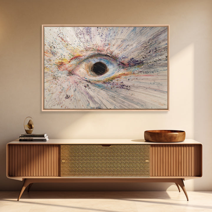 Radiant Cosmic Eye Black Hole Abstract Wall Art, Modern Canvas Art, Luxury Space Decor, Large Statement Print, Home Decor Gift