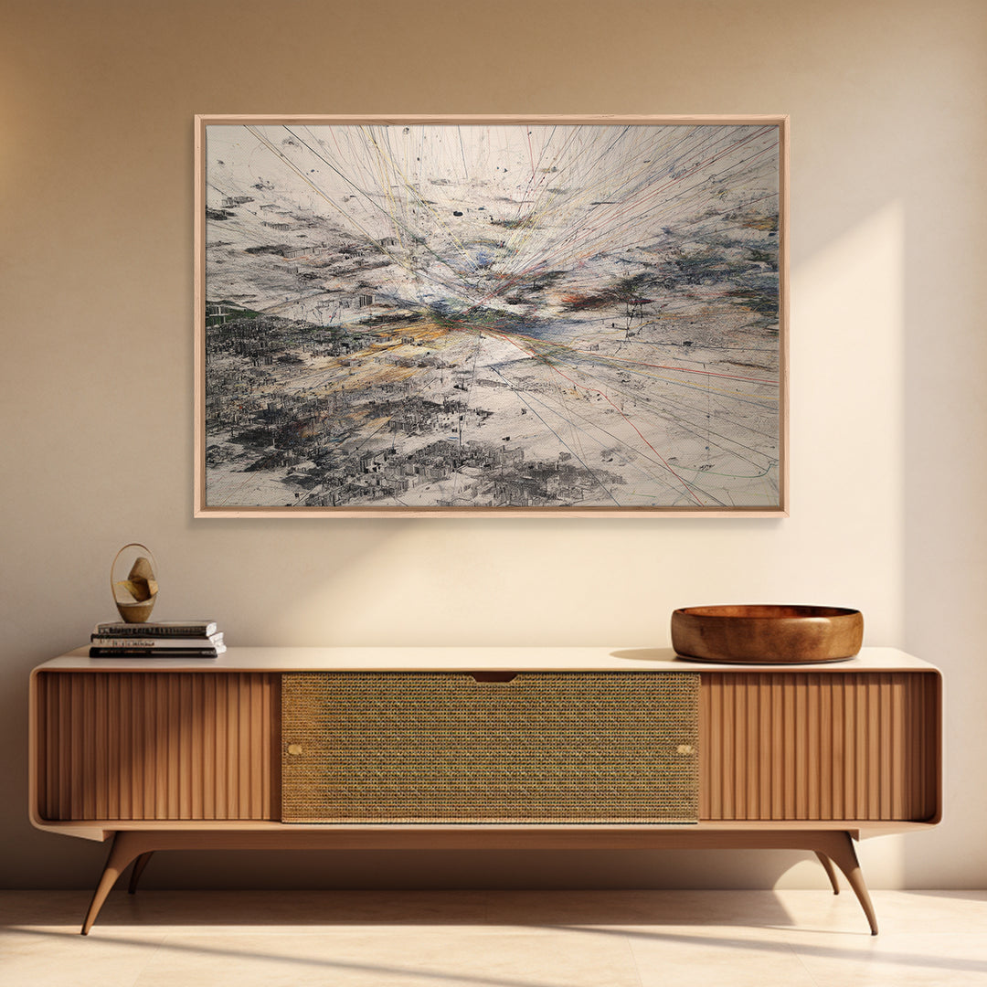 Expansive Abstract Storm Landscape Wall Art, Contemporary Art, Large Earth Tone Wall Art, Modern Office Decor Canvas Gift