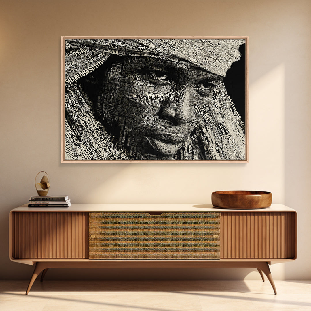 Monochrome African Woman Portrait Wall Art, Black Female Art, Abstract Face Art, Tribal Queen Art, Modern Black Home Decor