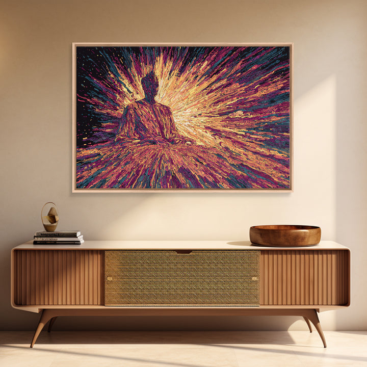 Radiant Seated Nude African Woman Wall Art, Afrocentric Feminine Canvas Decor, Empowered Black Beauty Portrait Print Gift