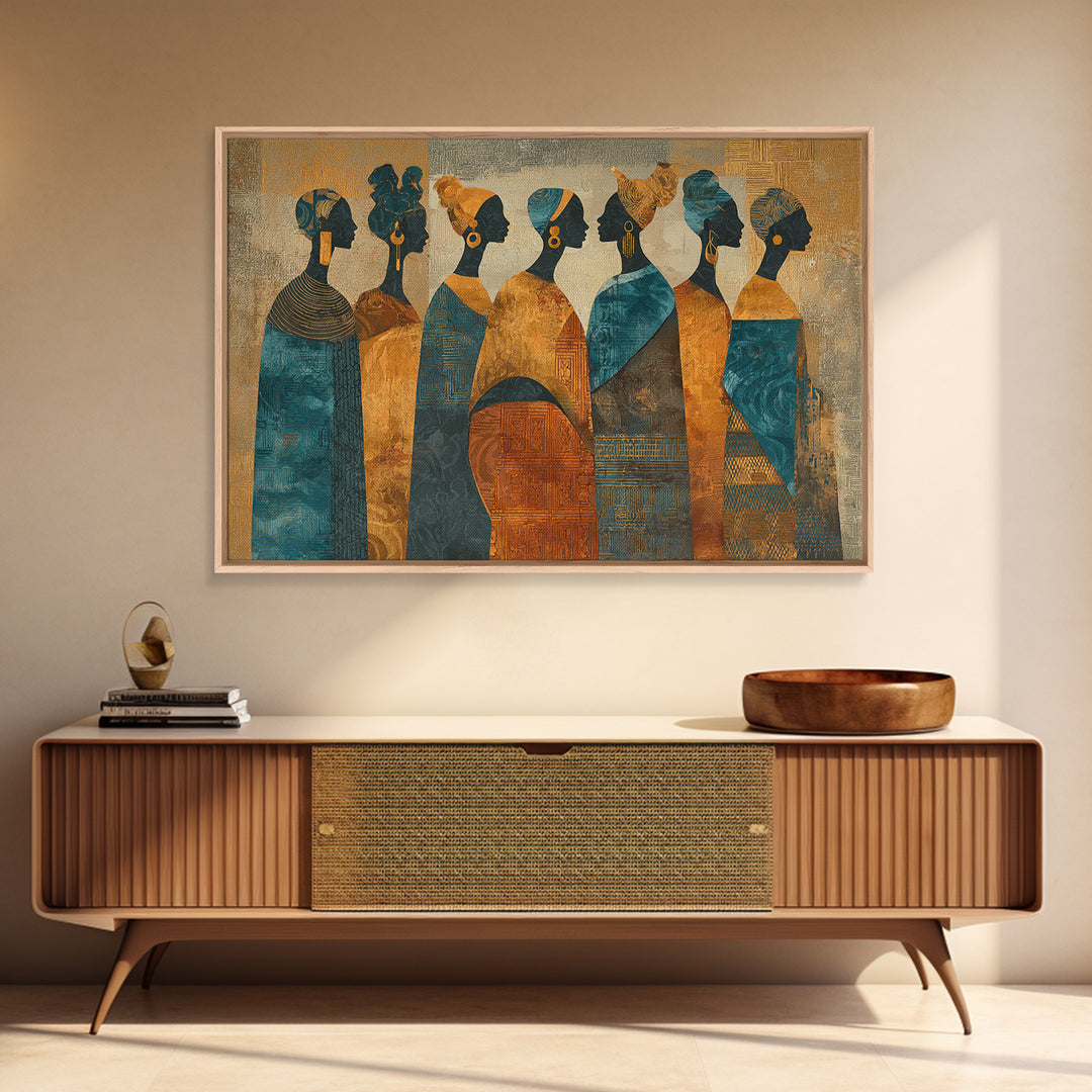 Indigo and Ochre Pattern Study by Woven Canvas Print, African Inspired Art, Set of 3 Prints, Living Room Decor, Abstract Art, AIA-3x2-52