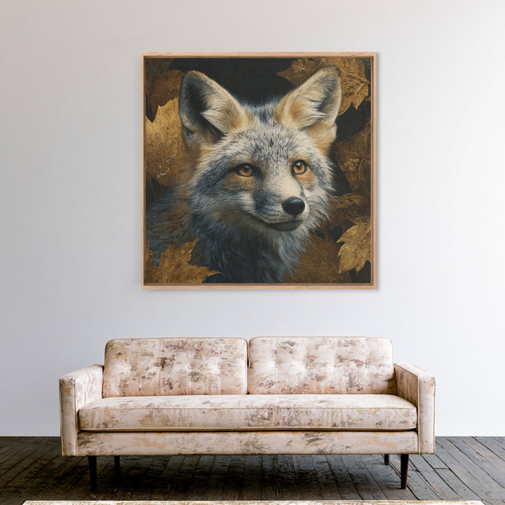 Dignified Fox Portrait Canvas Print, Animal Art, Modern Decor, Living Room Decor, Oil Painting, Creature, Home Decor, ANI-1x1-49