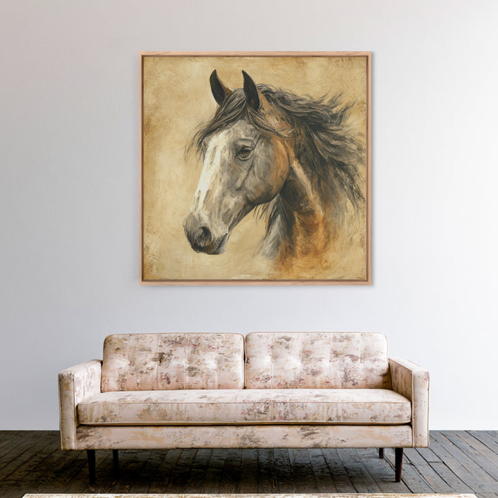 Majestic Horse Head Canvas Print, Animal Art, Modern Decor, Living Room Decor, Fine Art, Creature, Home Decor, Wall Decor, ANI-1x1-75
