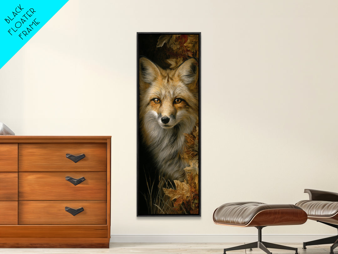 Dignified Fox Portrait Canvas Print, Animal Art, Statement Artwork, Living Room Decor, Fine Art, Creature, Wall Decor, ANI-1x3-37