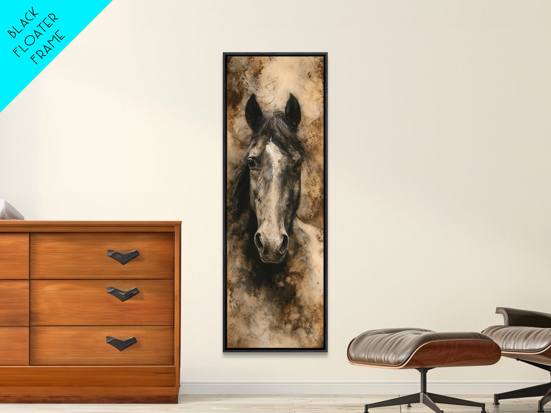 Majestic Horse Head Canvas Print, Animal Art, Digital Art, Living Room Decor, Fine Art, Creature, Farmhouse Decor, Nursery, ANI-1x3-39