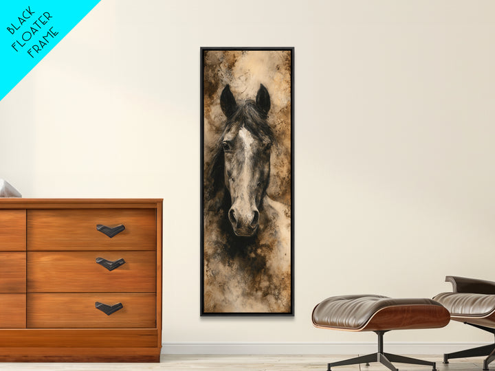 Majestic Horse Head Canvas Print, Animal Art, Digital Art, Living Room Decor, Fine Art, Creature, Farmhouse Decor, Nursery, ANI-1x3-39