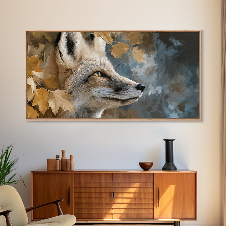 Dignified Fox Portrait Canvas Print, Animal Art, Wall Art, Living Room Decor, Fine Art, Creature, Nursery Decor, Art Deco, ANI-2x1-21