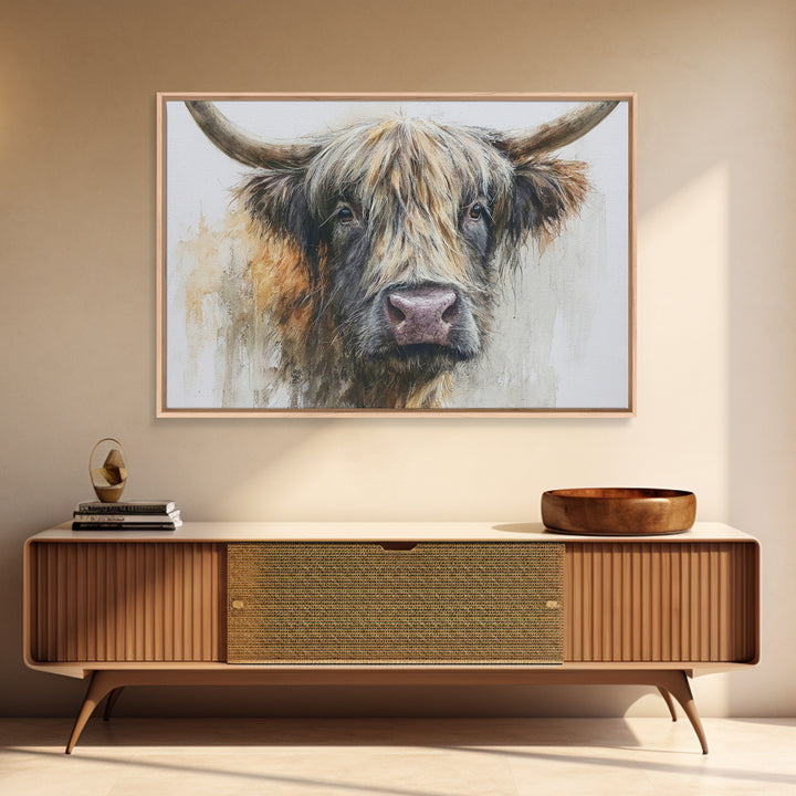 Gentle Cow Portrait Canvas Print, Animal Art, Living Room Decor, Fine Art, Creature, Fine Art Print, Statement Artwork, ANI-3x2-11
