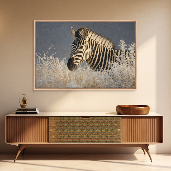 Zebra Portrait with Bold Graphic Stripe Pattern Canvas Print, Animal Art, Printable Art, Living Room Decor, Fine Art, Creature, ANI-3x2-21