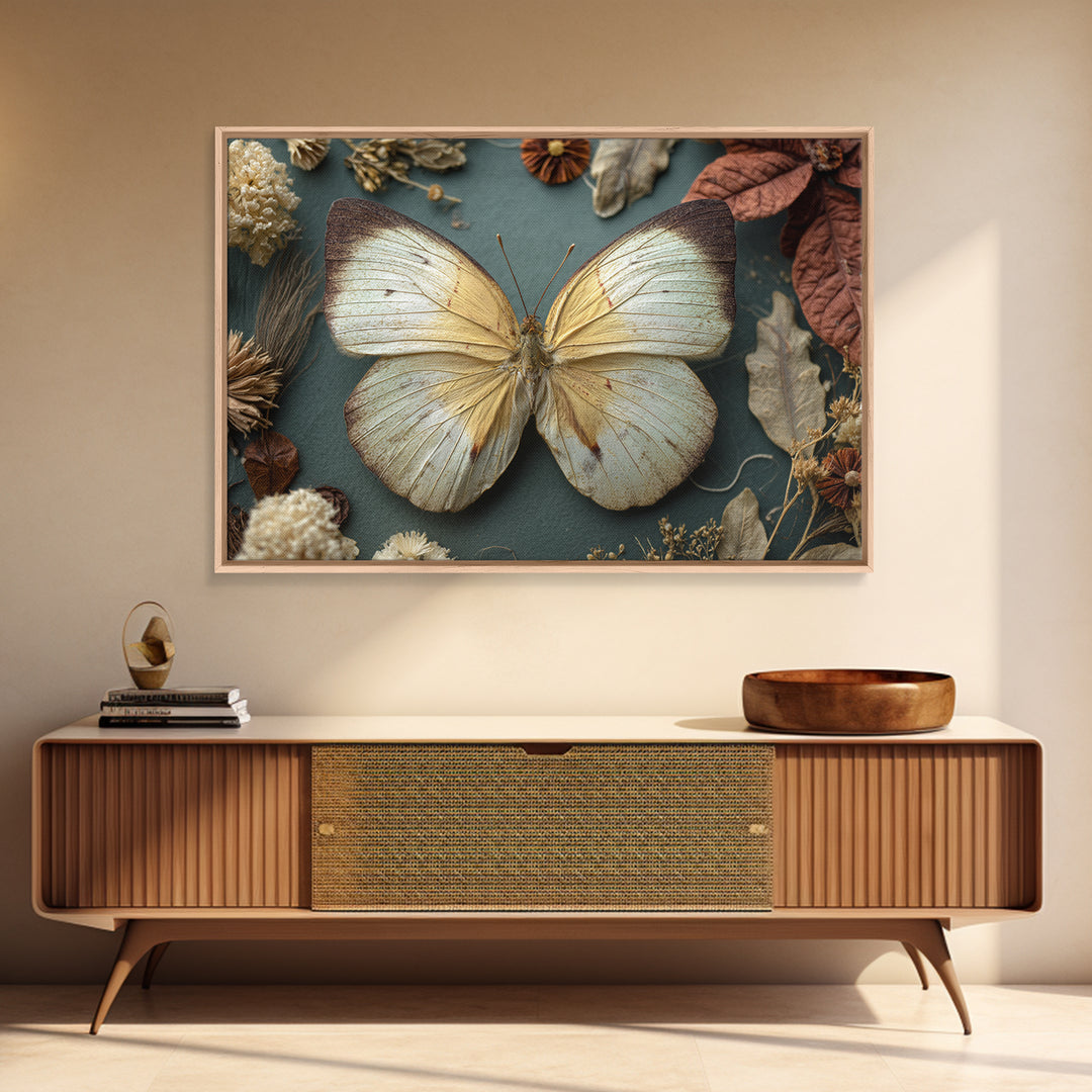 Butterfly Specimen Composition Canvas Print, Animal Art, Nursery Art, Living Room Decor, Fine Art, Creature, Luxury Decor, ANI-3x2-51