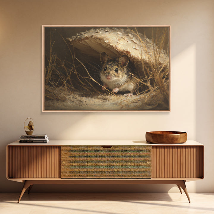 Tiny Field Mouse Canvas Print, Animal Art, Nursery Decor, Living Room Decor, Fine Art, Creature, Nursery Art, Cat Art, ANI-3x2-62