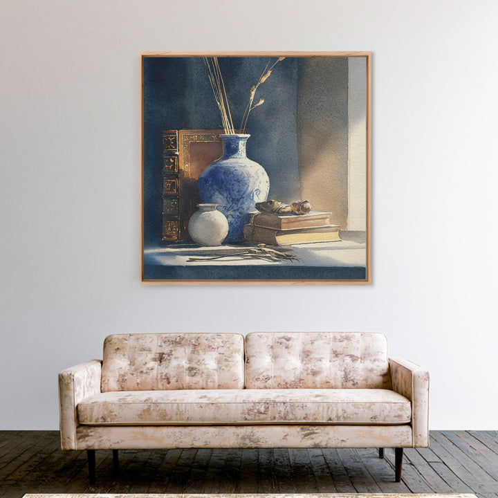 Sunlit Interior Still Life Canvas Print, Art, Canvas Art, Living Room Decor, Fine Art, Horizontal Wall Art, Home Decor, ART-1x1-14