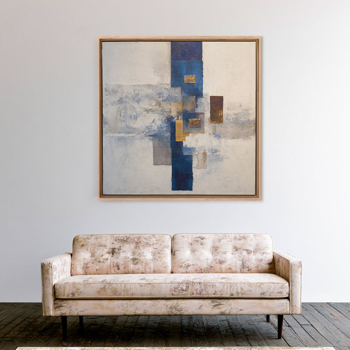 Modern Sculptural Shapes Rendered as Painted Forms Canvas Print, Art, Framed Art, Living Room Decor, Abstract Art, ART-1x1-30