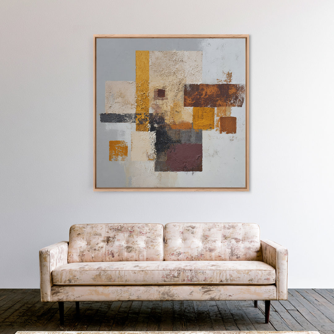Textured Neutral Abstraction Framed Canvas Print, Art, Printable Art, Living Room Decor, Fine Art, Statement Artwork, ART-1x1-37