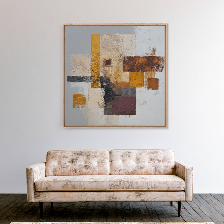Textured Neutral Abstraction Framed Canvas Print, Art, Printable Art, Living Room Decor, Fine Art, Statement Artwork, ART-1x1-37