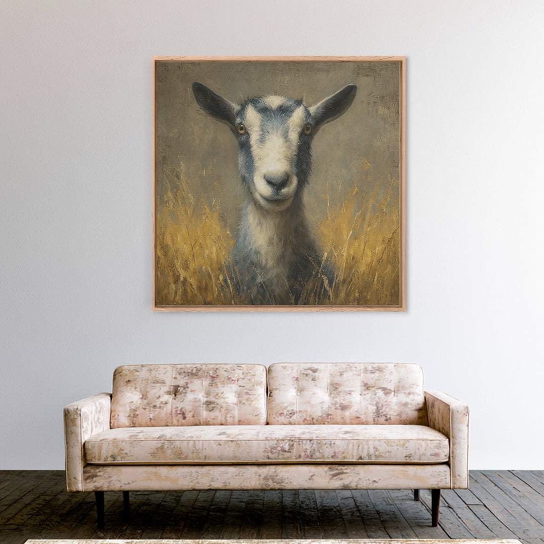 Elegant Animal Portrait Framed Canvas Print, Art, Ai Art, Living Room Decor, Fine Art, Home Decor, Gallery Decor, ART-1x1-42