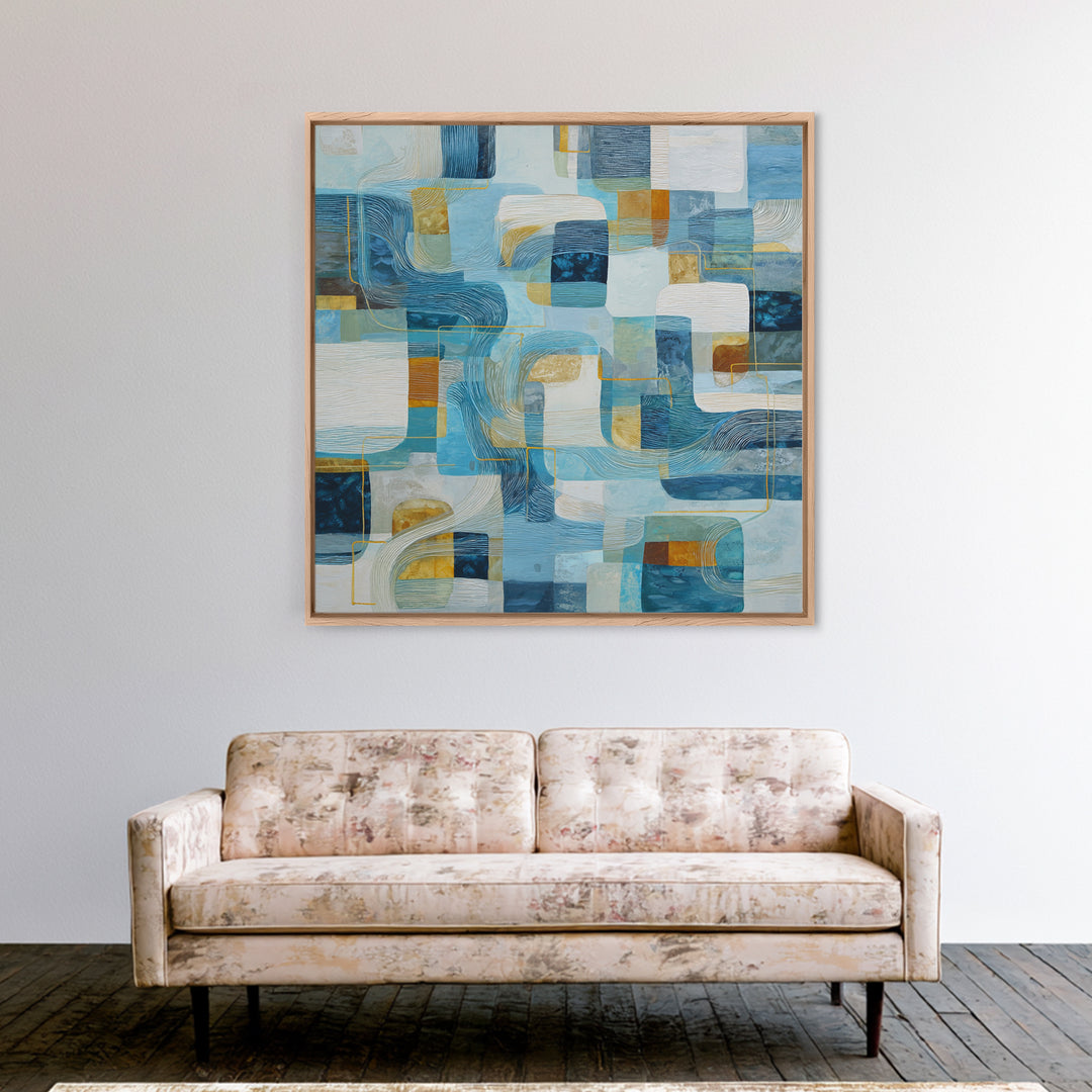 Abstract Water Forms Framed Canvas Print, Art, Canvas Art, Living Room Decor, Fine Art, Horizontal Wall Art, ART-1x1-43