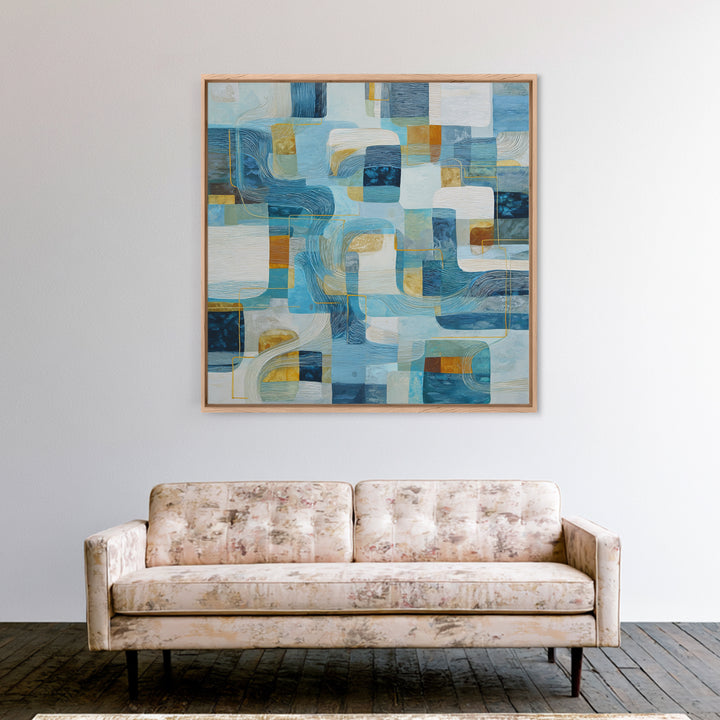 Abstract Water Forms Framed Canvas Print, Art, Canvas Art, Living Room Decor, Fine Art, Horizontal Wall Art, ART-1x1-43