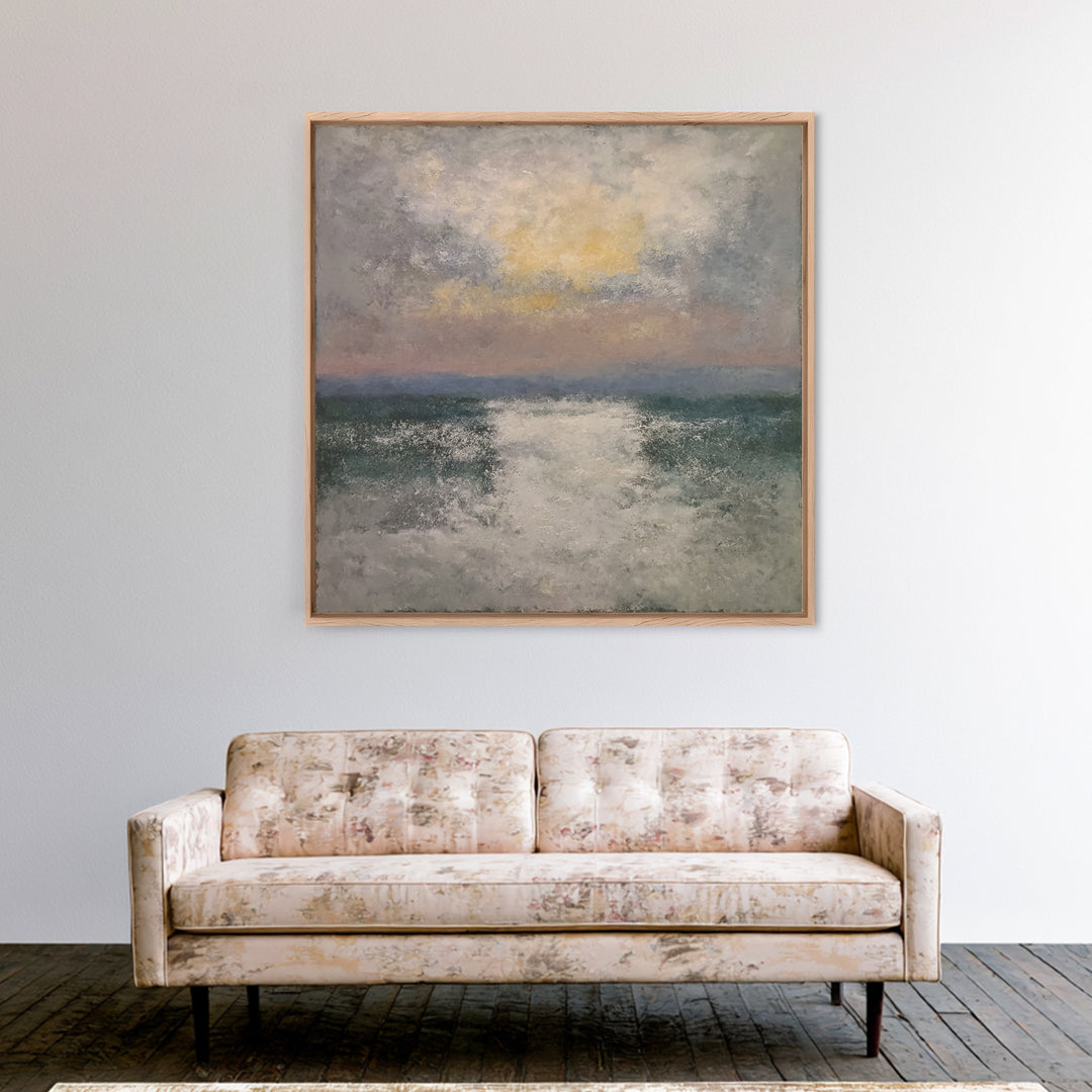 Modern Sculptural Shapes Rendered as Painted Forms Framed Canvas Print, Art, Canvas Wall Art, Living Room Decor, Abstract Art, ART-1x1-6